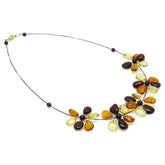 Multi-Color Amber Flower Necklace - Amber Alex Jewelry